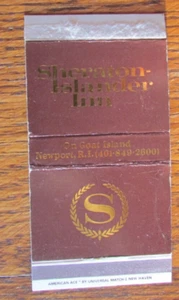 SHERATON ISLANDER HOTEL MATCHBOX COVER: NEWPORT, RHODE ISLAND MATCHCOVER -A15 - Picture 1 of 1