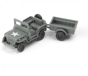 New 4D Assembly Model 1:72 World War II Willis Jeep Toy Sand Table Prop Set - Picture 1 of 7