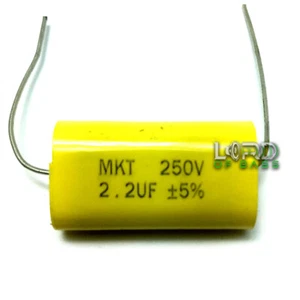 10pcs 2.2uF 250V Metallized Polyester Film Capacitor 5% Audio Crossover Tweeter - Picture 1 of 6