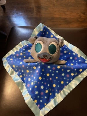 Disney Cachorro Perro Amigos Peluche Rolly Manta de Seguridad Lovey Gris Satinado 11 pulgadas Foto 1 de 4