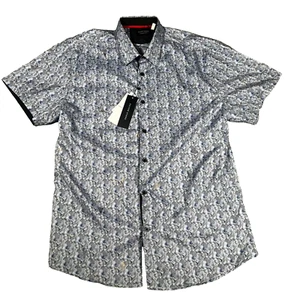 NWT Silver Stone Short Sleeve Button Shirt Mens XLarge XL Geometric - Picture 1 of 9
