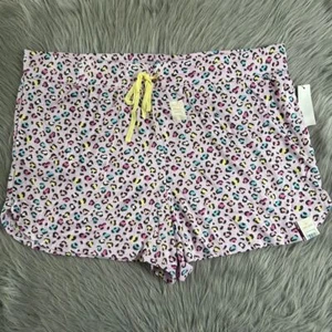Secret Treasures Pajama Shorts Womens Size 2X (18W-20W) Pink Leopard Pajamas Pjs - Picture 1 of 6