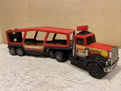Vintage 1983 Buddy L Kenworth Power Drivers Car Hauler Semi Truck Toy - Works - Image 1 of 4