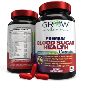 Blood Sugar Support- Glucose Balance & Metabolism w Alpha Lipoic Acid & Cinnamon - Picture 1 of 10