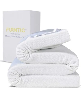 NEW LUXURY Queen Size 3 Inch Gel Memory Foam Dual Layer Support Mattress Topper - Picture 1 of 5
