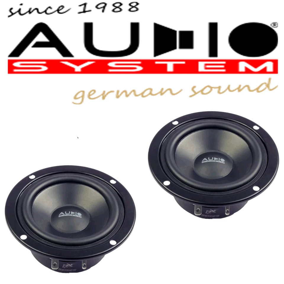 Audio System 80mm Mid  Lautsprecher Mitteltöner mit Gitter 2 Stück - Bild 1 von 1