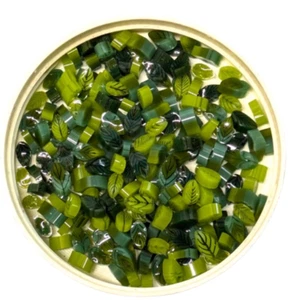 Green Leaves Millefiori Murrine COE090 - Picture 1 of 3