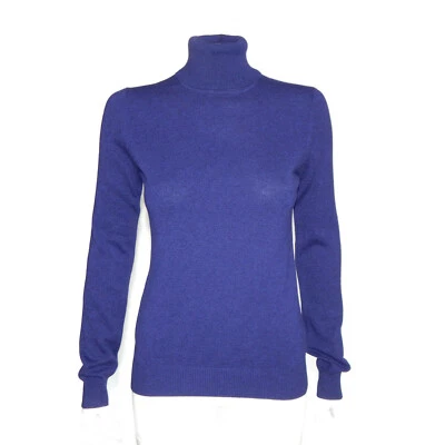UNIQLO 100% Cashmere Vibrant Purple Violet Turtleneck Sweater Womens sz S 1261 - Image 1 of 4