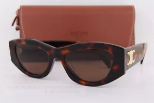 Nuevas gafas de sol CELINE CL 40308U 53E Habana-doradas/marrón oscuro para hombres mujeres - Imagen 1 de 7
