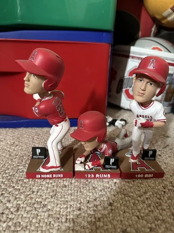 MIKE TROUT MVP BOBBLEHEAD #1,2,3  2016 Set NEW IN BOX Anaheim Los Angeles Angels Cover