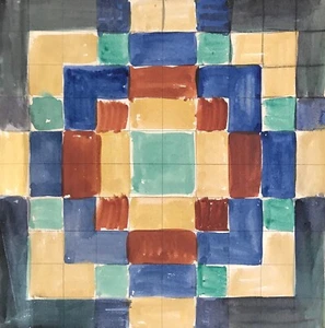  Hélène VOGT - Peinture originale - Aquarelle - Composition 14 - Imagen 1 de 1