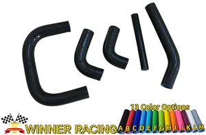 Silicone Radiator Hoses Fits Cagiva WMX 250 WMX250 1989 BLACK - Picture 1 of 4