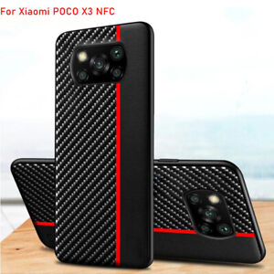 For Xiaomi POCO X3 NFC F2 Pro Phone Case Carbon Fiber Texture Leather Cover