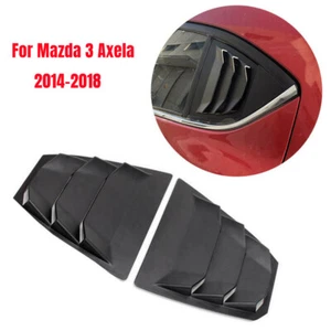 Matte black Side Window Quarter Louver Cover For Mazda 3 Axela 2014-2018 - Picture 1 of 9