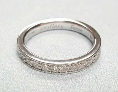 Diamonbliss Size 6  925 Sterling Silver Cubic Zirconia Stackable Eternity Ring - Image 1 of 4