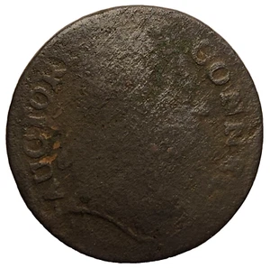 1785 Connecticut Copper Colonial Coin Visible Date Damaged - Picture 1 of 6