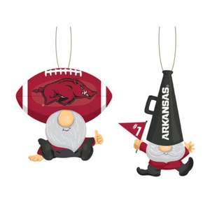 Arkansas Razorbacks Ornament Gnome Fan 2 Pack - Picture 1 of 1