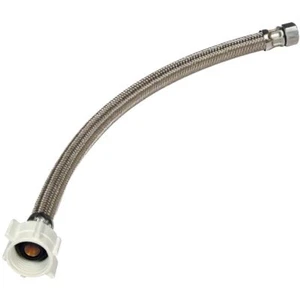 Toilet Connector - Braided Stainless Steel Toilet Hose with 3/8 Female Compre... - Picture 1 of 6