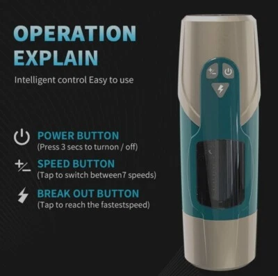 Taza Masturbadores Masculinos Automática Manos Libres Giratoria Empuje Stroker Hombres Juguete Sexual Foto 1 de 4