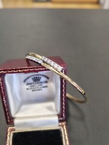 (17) 9ct/375 Fancy Link Cz Bracelet