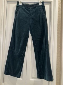 Marc Jacob’s Y2K Green Velvet Wide Leg Pants Size 2 - Picture 1 of 18