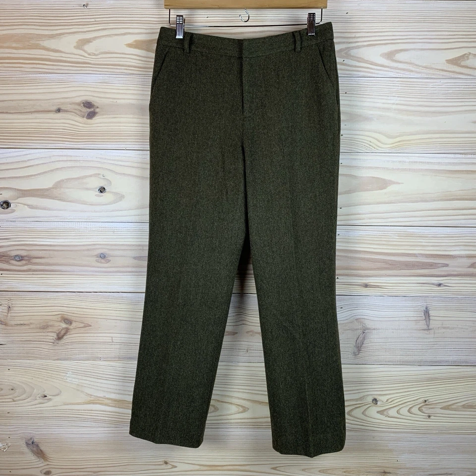 Pantalones de vestir Chaps para mujer 6 espiga tweed forrados lana Heritage Preppy Foto 1 de 4