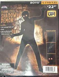 NWT Fun World Fading Eyes Shadow Demon Boys Large 10 12 Halloween Costume - Picture 1 of 4