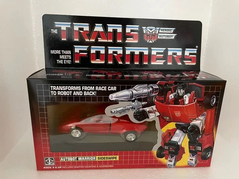 New TRANSFORMERS G1 Reissue Sideswipe Action Figure Box Set Cover