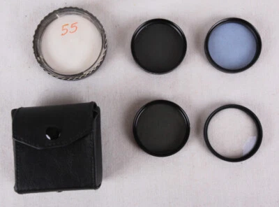 Camera Filter Set of 4, 49mm, Hoya +4, Hoya PL-Cir Polarizer, Tiffen 82A Cooling - Image 1 of 3