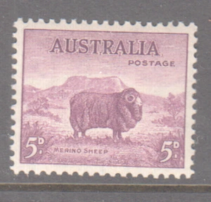 1938 Australia  Pre Decimal Zoologicals Merino. MUH  Five Pence P14x15 stamp - Bild 1 von 1
