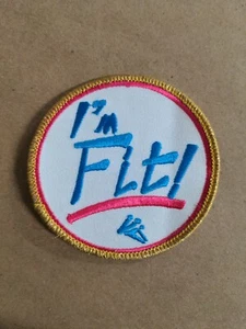 Vtg I'm Fit 3.25" Embroidered Fitness Badge Merit Achievement Award - Picture 1 of 3
