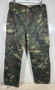 VTG Winchester 32x30 Woodland Camo Hunting Cargo Pants Korea Made Mil Streetwear - Picture 1 of 16