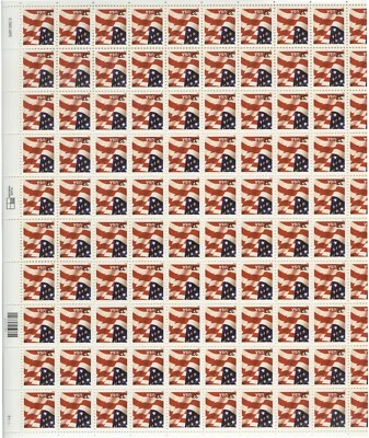 US, #3629F, Flag  37 cents Complete Sheet of 100 Mint Never Hinged Perfect!!! - Image 1 of 3