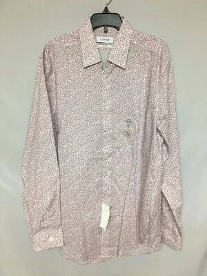 Calvin Klein Men's Steel Slim-Fit Performance Stretch Red Abstract-Print shirt - Image 1 of 3