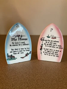 Vintage "My House" Iron-shaped Salt & Pepper Shakers - Picture 1 of 7