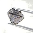 Rough diamond 4.09tcw gray brown sparkling natural octahedron shape for jewel