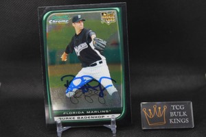 Burke Badenhop AUTO 2008 Bowman Chrome Draft #BDP4 RC Florida Marlins