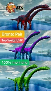 ark survival ascended pve Bronto Pair, Top Weight, 100% Imprinting - Picture 1 of 4
