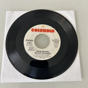 DAVE MASON - We Just Disagree WHITE LABEL PROMO 45 MONO/STEREO - Picture 1 of 4