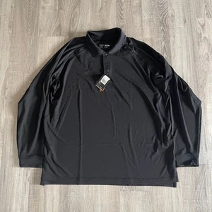 5.11 Tactical Men's Black SmartWeave Performance Long Sleeve Polo Shirt - Medium - Picture 1 of 4