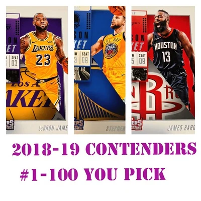 2018 19 Panini Contenders Basketball Base You Pick #1-100 CURRY HARDEN JAMES!! - Image 1 of 4