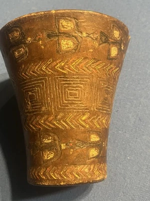 Taza Artefacto Antiguo Precolombino Keri Madera Inca Perú Chimú Moche Envío Gratis Foto 1 de 4