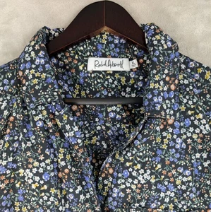 Rachel Antonoff Floral Jumpsuit Matthew Schwarz Blau Floral Kurzarm XL Boho - Bild 1 von 13