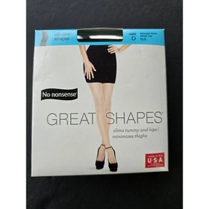 Nuevas pantimedias No Nonsense Midnight negras grandes formas control abdominal talla D - Imagen 1 de 6