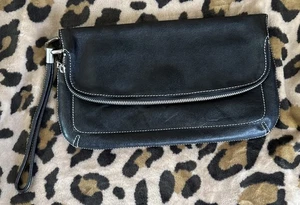 Talbots Silber Leder Geldbörse Clutch Kalbsleder Geldbörse Tasche Medium 12” x 7” - Bild 1 von 7