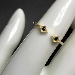 8186 Vermeil Gold über 925 zierliches CZ Manschettenband Gr. 7 Ring 1,2 Gramm - Bild 1 von 3