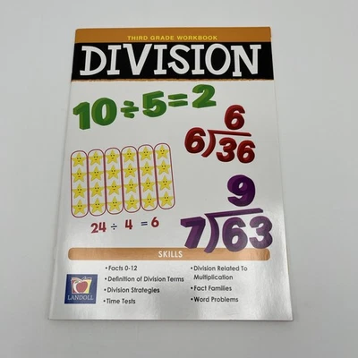 Common Core Landoll Division Math Skill Workbook Third Grade Educational New - Image 1 of 4