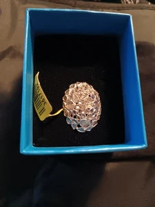 White Polki Cluster Ring Sterling Silver Size 9 - Picture 1 of 6