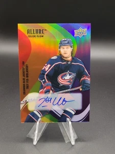 Trey Fix-Wolansky 2022-23 Upper Deck Allure SF-87 Full Rainbow Auto Blue Jackets - Picture 1 of 2