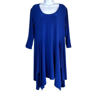 Vestido Sympli Shark Bite Dobladillo Slinky Azul Talla 12 Elástico Comodidad Versátil - Imagen 1 de 7